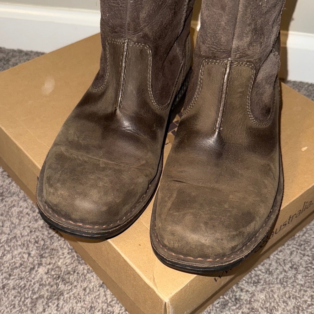 UGG Dark Brown Suede Boots - Picture 5 of 11